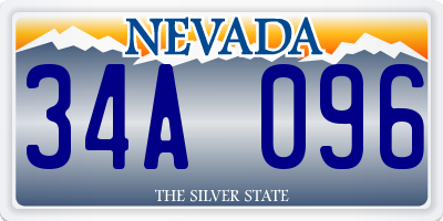 NV license plate 34A096