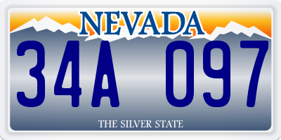 NV license plate 34A097