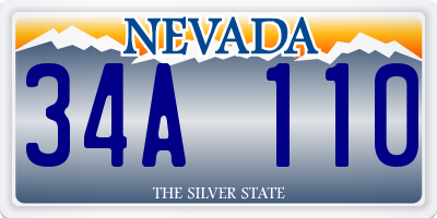 NV license plate 34A110