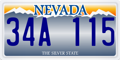 NV license plate 34A115