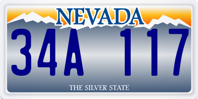 NV license plate 34A117