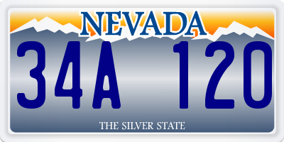 NV license plate 34A120