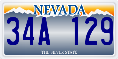 NV license plate 34A129