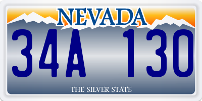 NV license plate 34A130