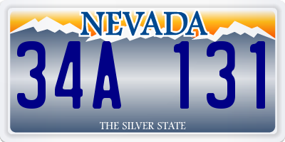 NV license plate 34A131