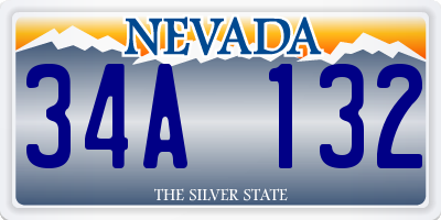 NV license plate 34A132