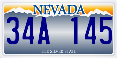 NV license plate 34A145