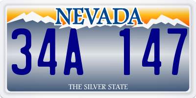NV license plate 34A147