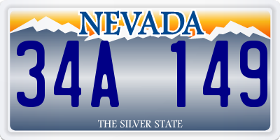 NV license plate 34A149