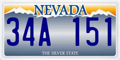 NV license plate 34A151