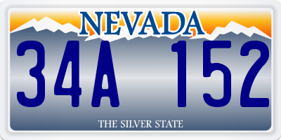 NV license plate 34A152