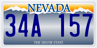 NV license plate 34A157
