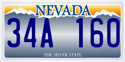 NV license plate 34A160