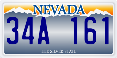 NV license plate 34A161
