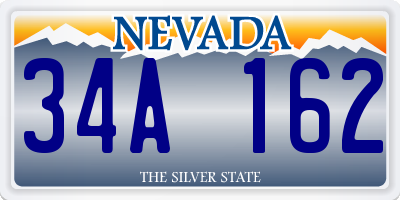 NV license plate 34A162