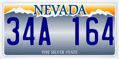 NV license plate 34A164