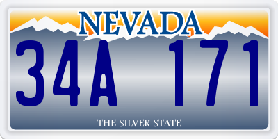 NV license plate 34A171