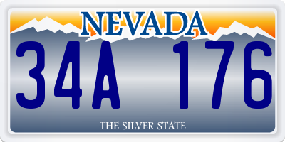 NV license plate 34A176