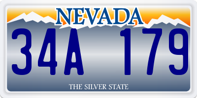 NV license plate 34A179