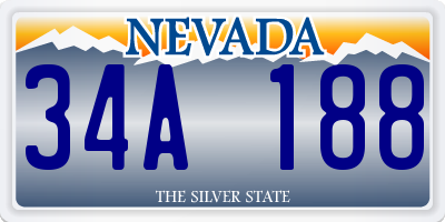 NV license plate 34A188