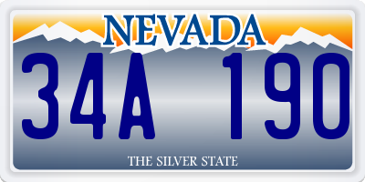 NV license plate 34A190