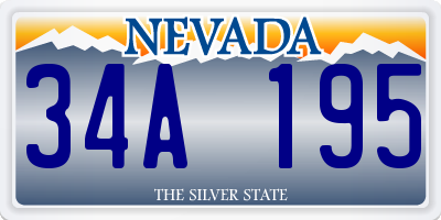 NV license plate 34A195