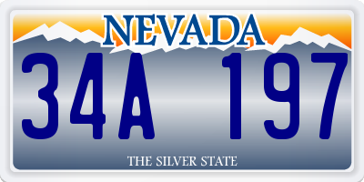 NV license plate 34A197
