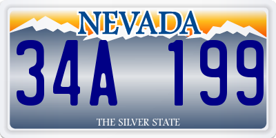 NV license plate 34A199