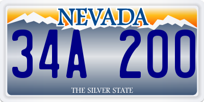 NV license plate 34A200
