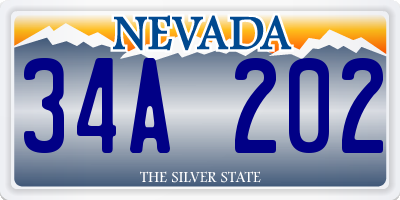 NV license plate 34A202