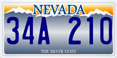 NV license plate 34A210