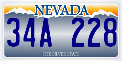 NV license plate 34A228