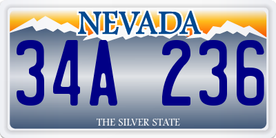 NV license plate 34A236