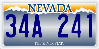 NV license plate 34A241