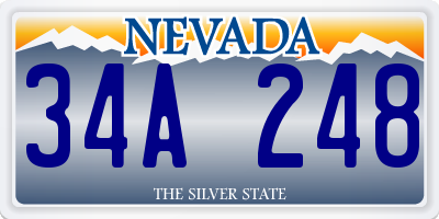 NV license plate 34A248