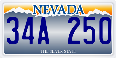 NV license plate 34A250
