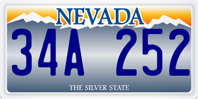 NV license plate 34A252