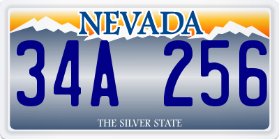 NV license plate 34A256