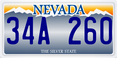 NV license plate 34A260