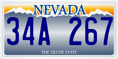 NV license plate 34A267