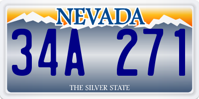 NV license plate 34A271