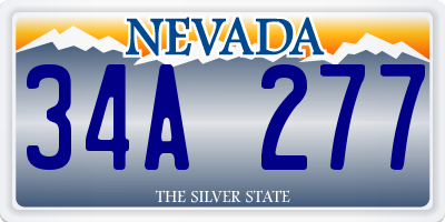 NV license plate 34A277