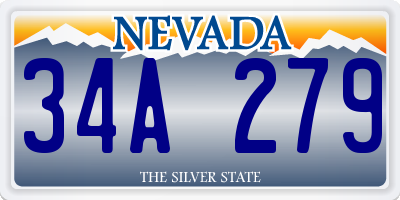 NV license plate 34A279