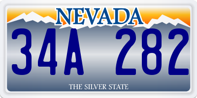 NV license plate 34A282