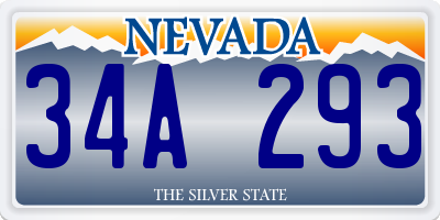 NV license plate 34A293