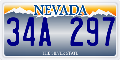 NV license plate 34A297