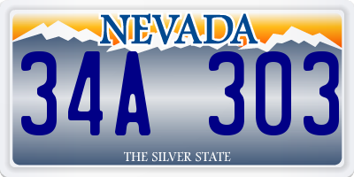 NV license plate 34A303