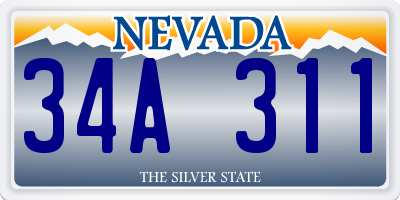 NV license plate 34A311