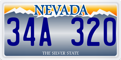 NV license plate 34A320