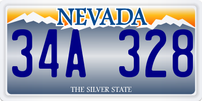 NV license plate 34A328